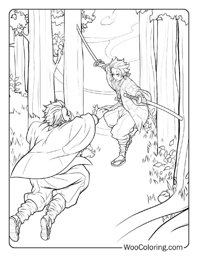 100  Demon Slayer coloring pages  Free PDF To Print  - 68