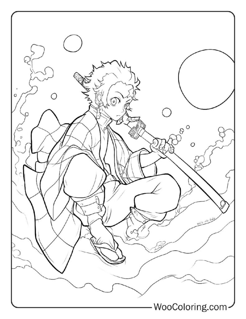 100  Demon Slayer coloring pages  Free PDF To Print  - 1