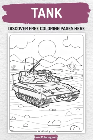 Tank coloring pages designs for kids