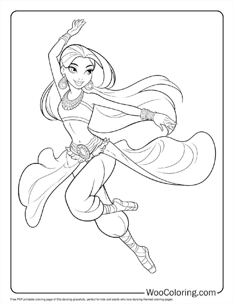 100  Dancing coloring pages  Free PDF To Print  - 80