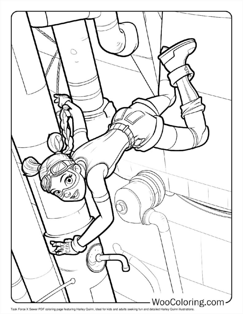 Task Force X Sewer Coloring Page For Kids