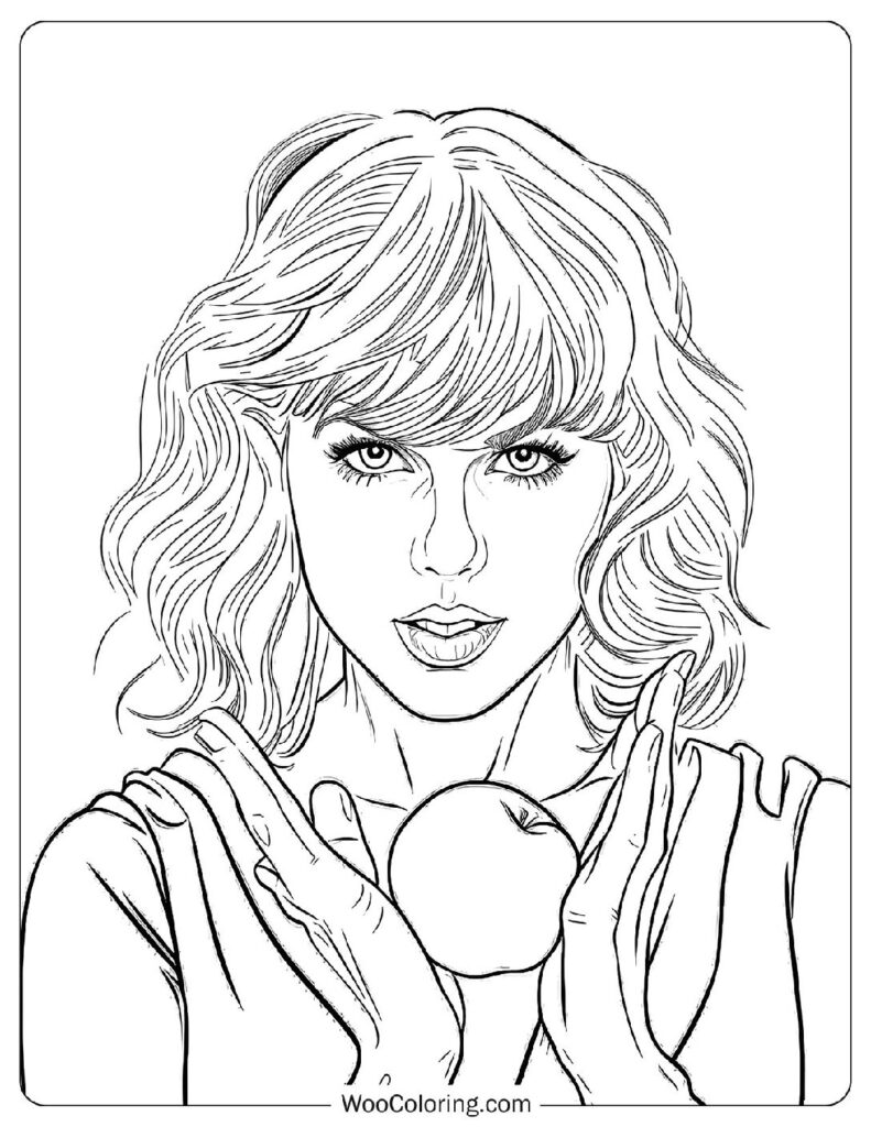 Taylor Swift - Blank Space - Coloring Sheet For Preschoolers