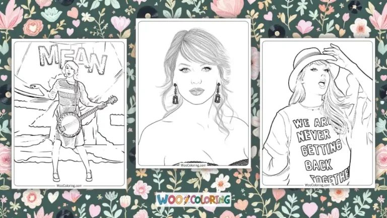 Taylor Swift Coloring Pages Design Image