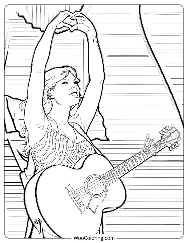 Taylor Swift Eras Tour Coloring Page