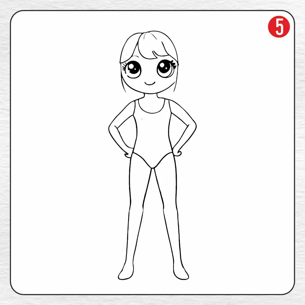 Taylor Swift coloring page drawing step 5