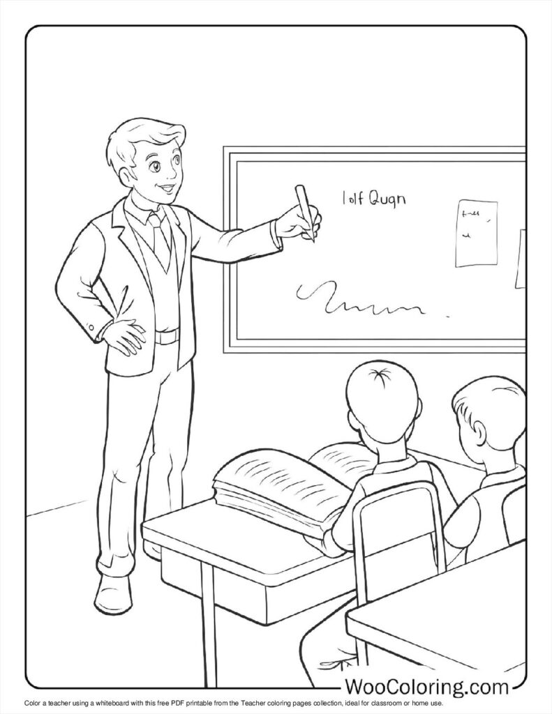 100  Teacher coloring pages  Free PDF To Print  - 22