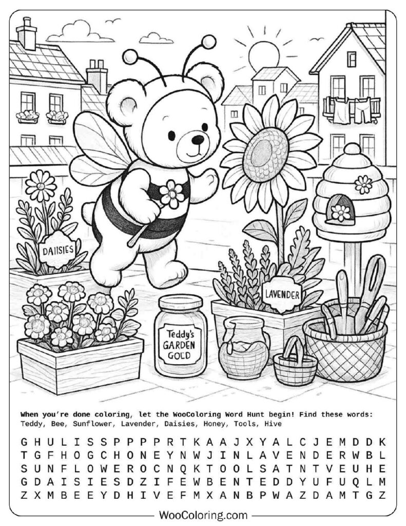 30 Teddy Bear Coloring Pages  Free PDF To Print  - 60