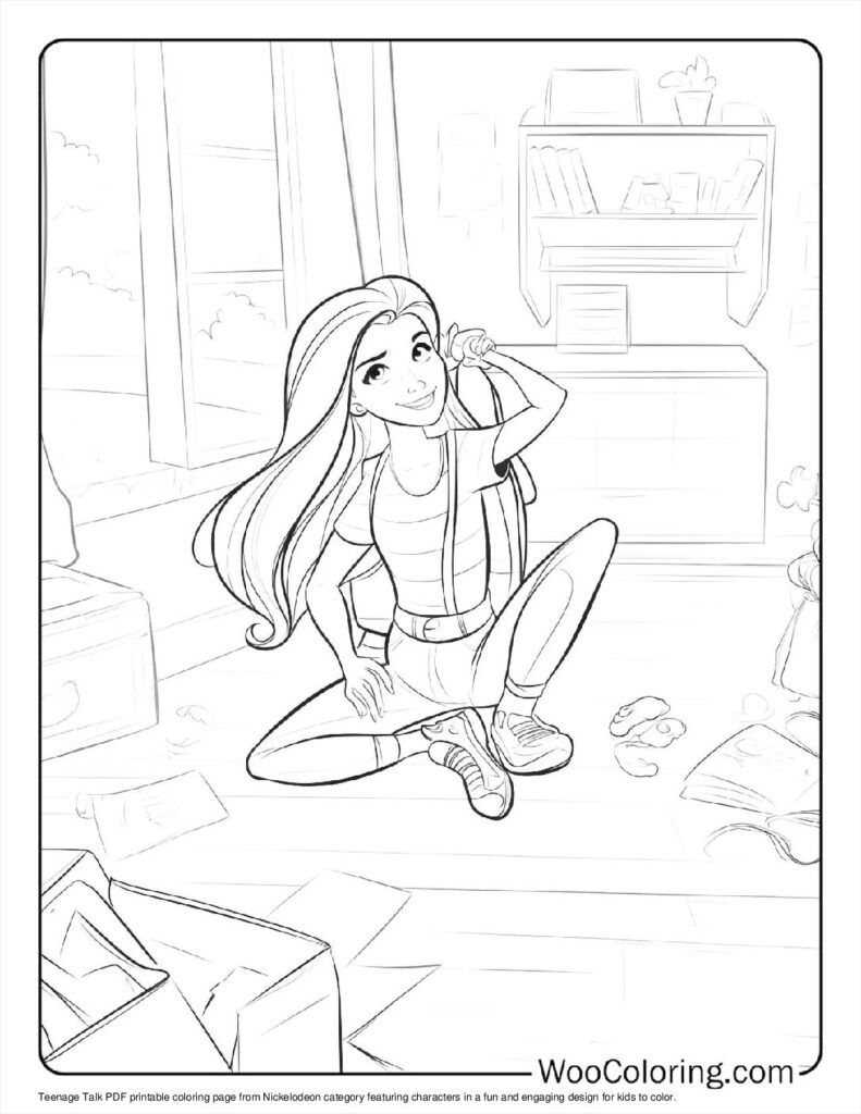 Teenage Talk Coloring Sheet