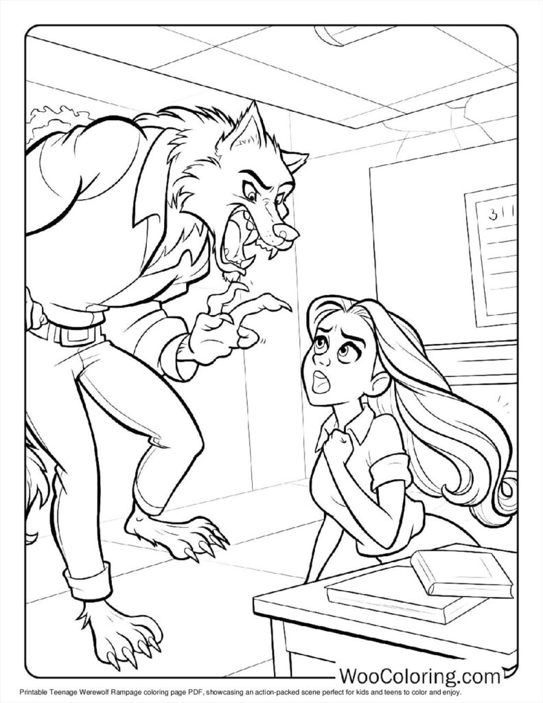 100  Werewolf coloring pages  Free PDF To Print  - 28