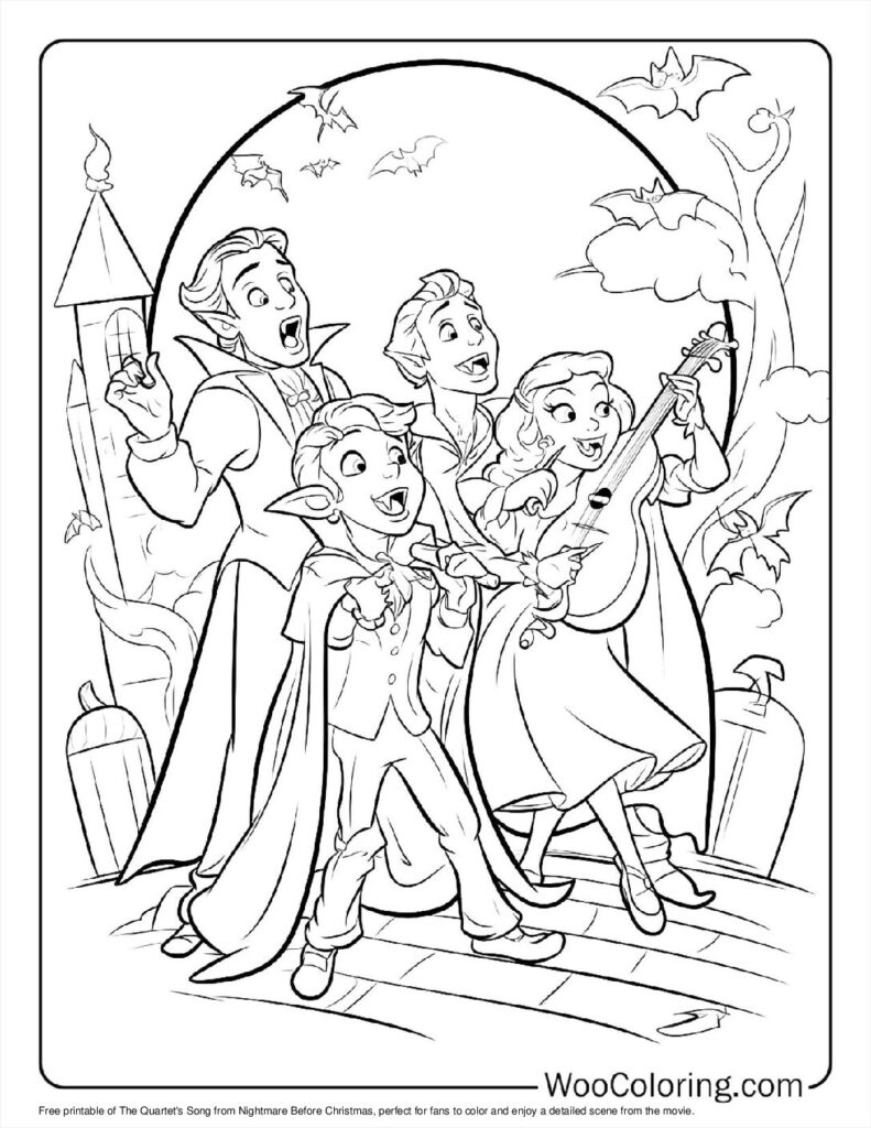 100  Nightmare Before Christmas coloring pages  Free PDF To Print  - 13