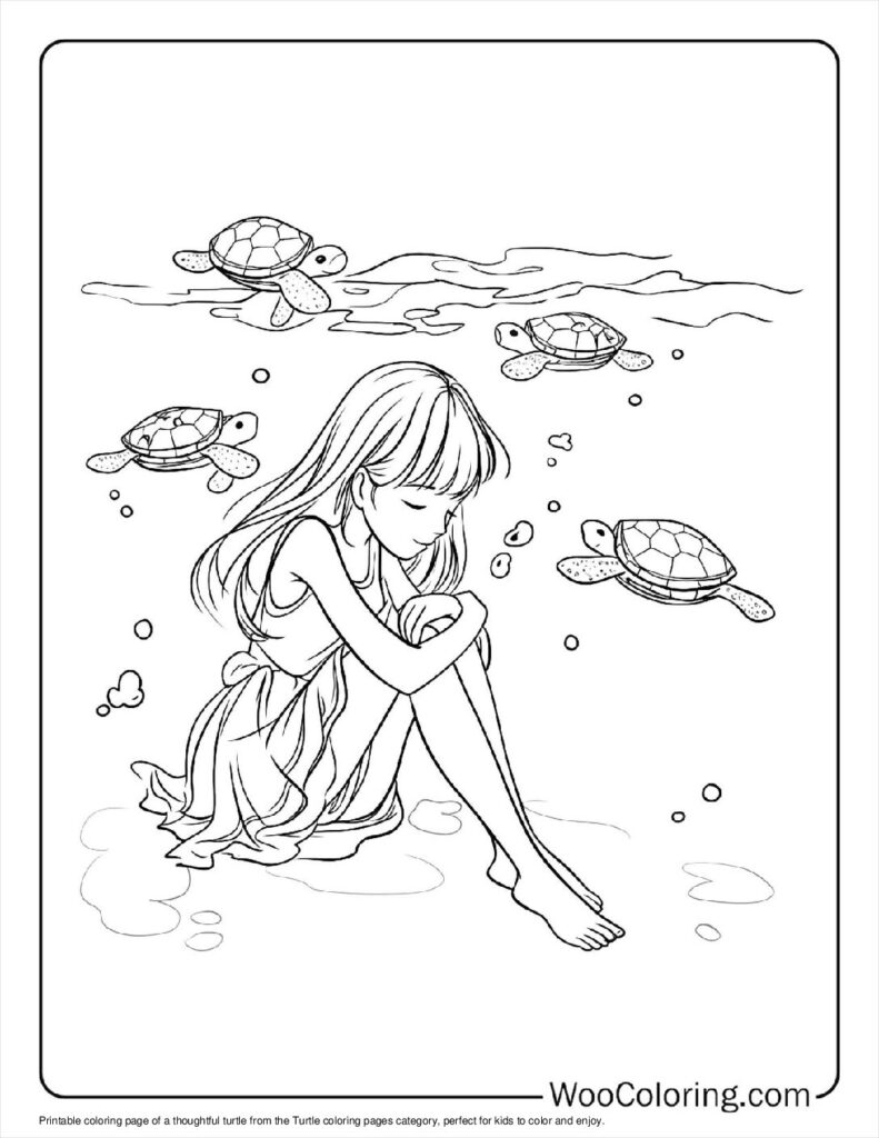 100  Turtle coloring pages  Free PDF To Print  - 90