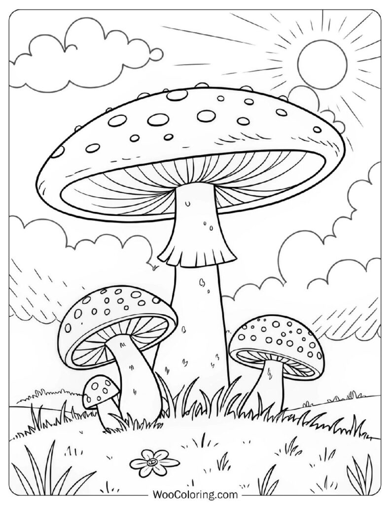 38 Mushroom Coloring Pages  Free PDF To Print  - 8
