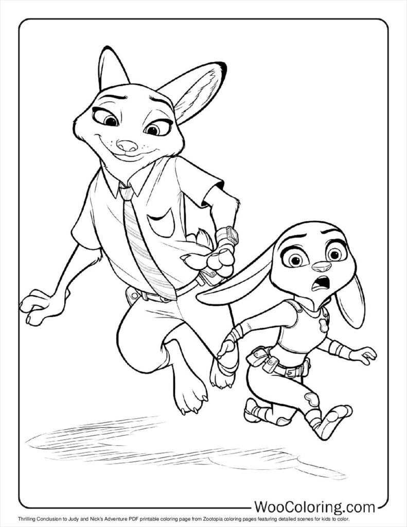 100  Zootopia coloring pages  Free PDF To Print  - 32