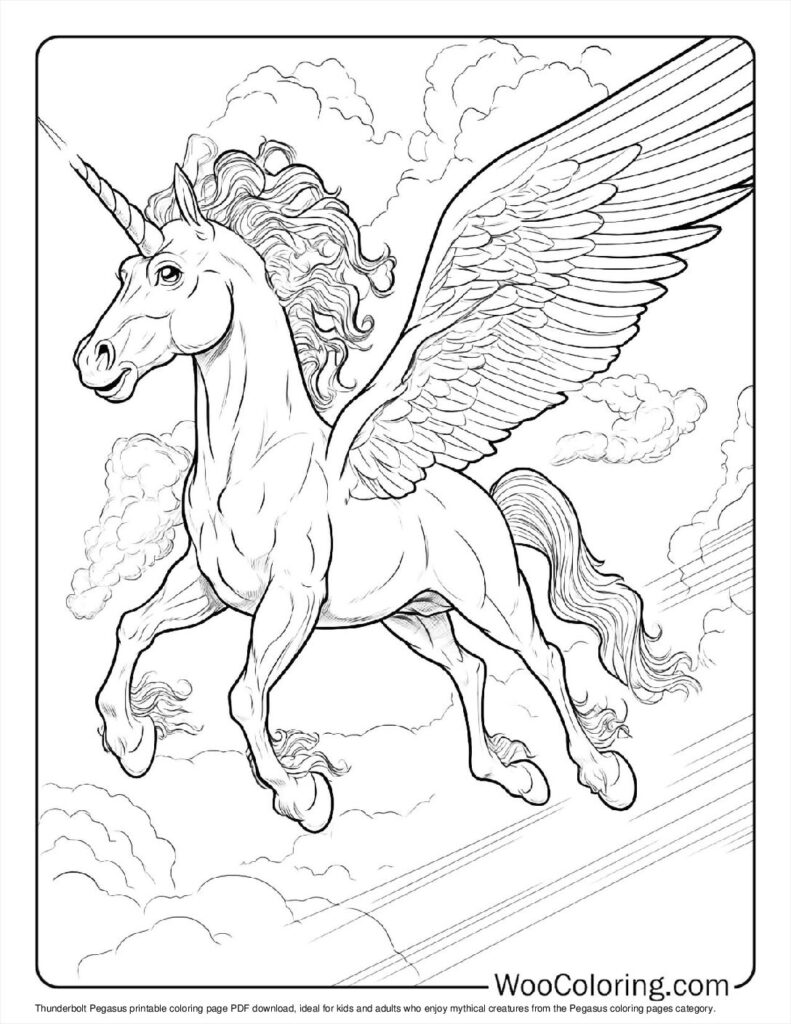 100  Pegasus coloring pages  Free PDF To Print  - 84