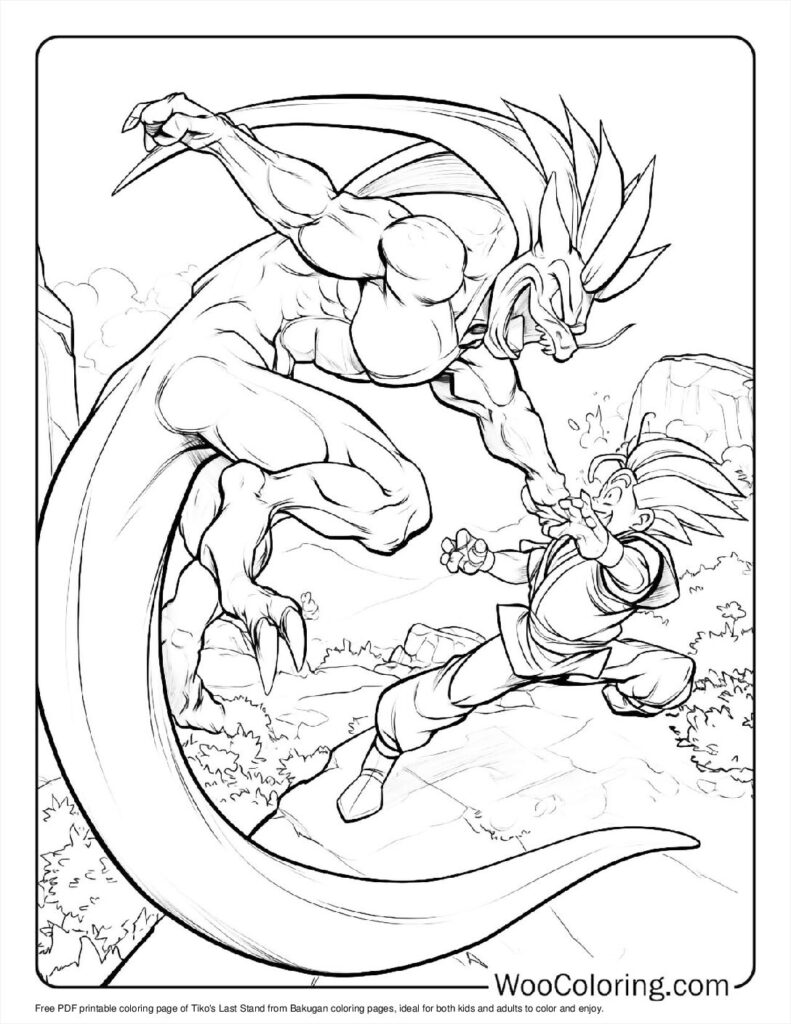 Tiko's Last Stand Coloring In For Kids
