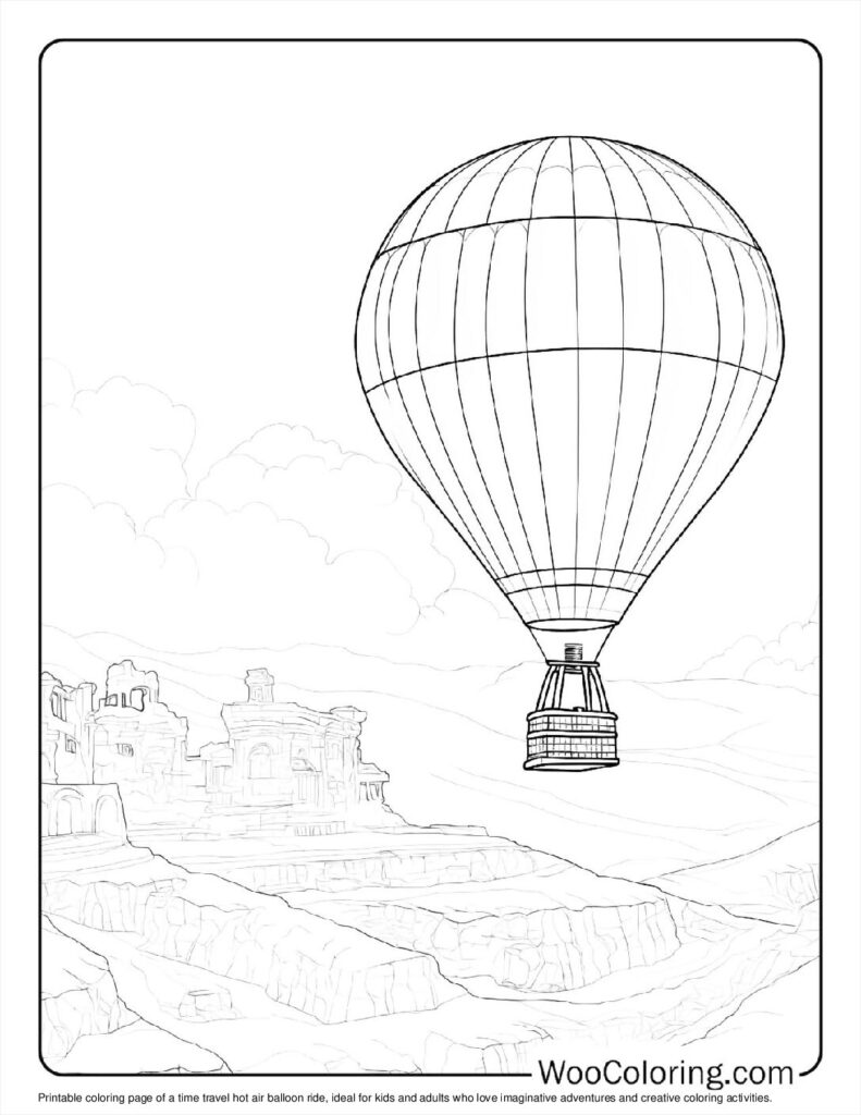100  Hot Air Balloon coloring pages  Free PDF To Print  - 6