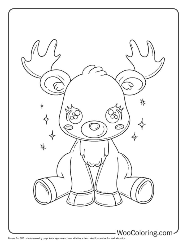 100  Moose coloring pages  Free PDF To Print  - 79