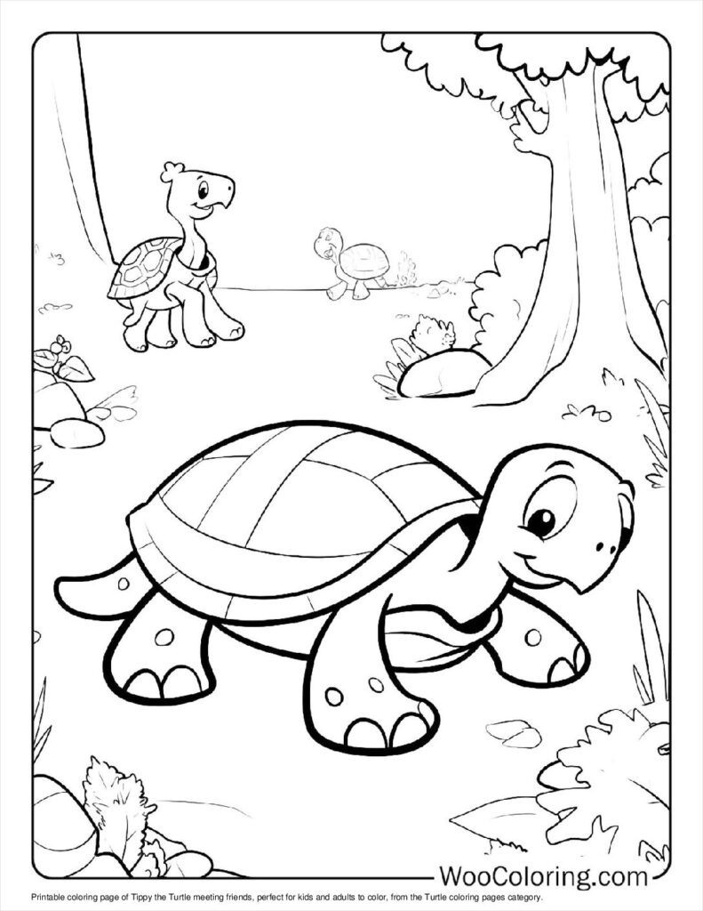 100  Turtle coloring pages  Free PDF To Print  - 3