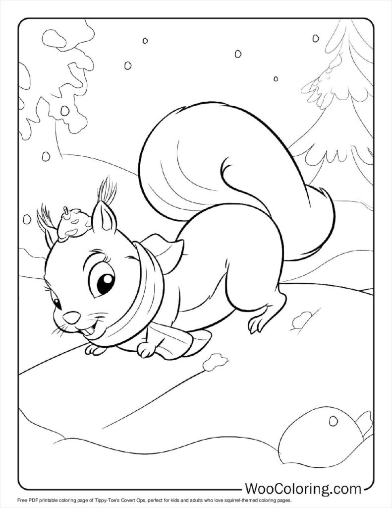 100  Squirrel coloring pages  Free PDF To Print  - 46