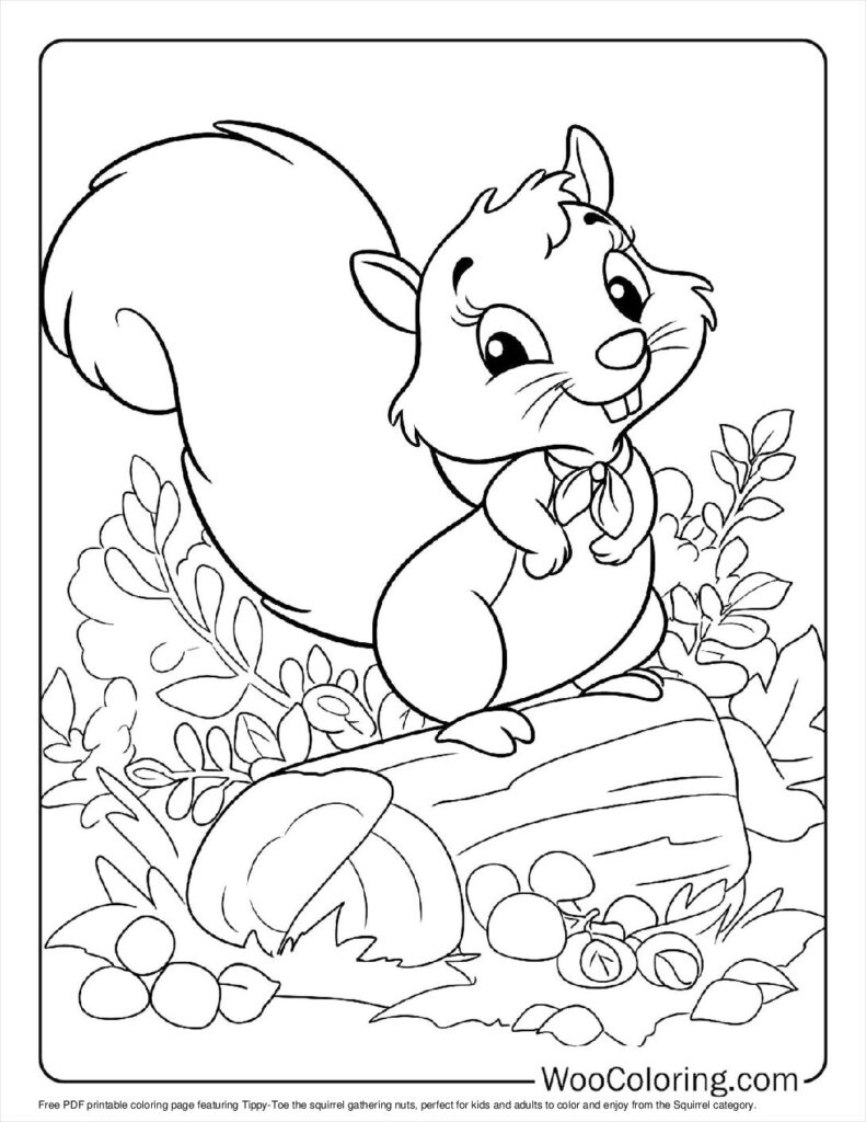 100  Squirrel coloring pages  Free PDF To Print  - 73