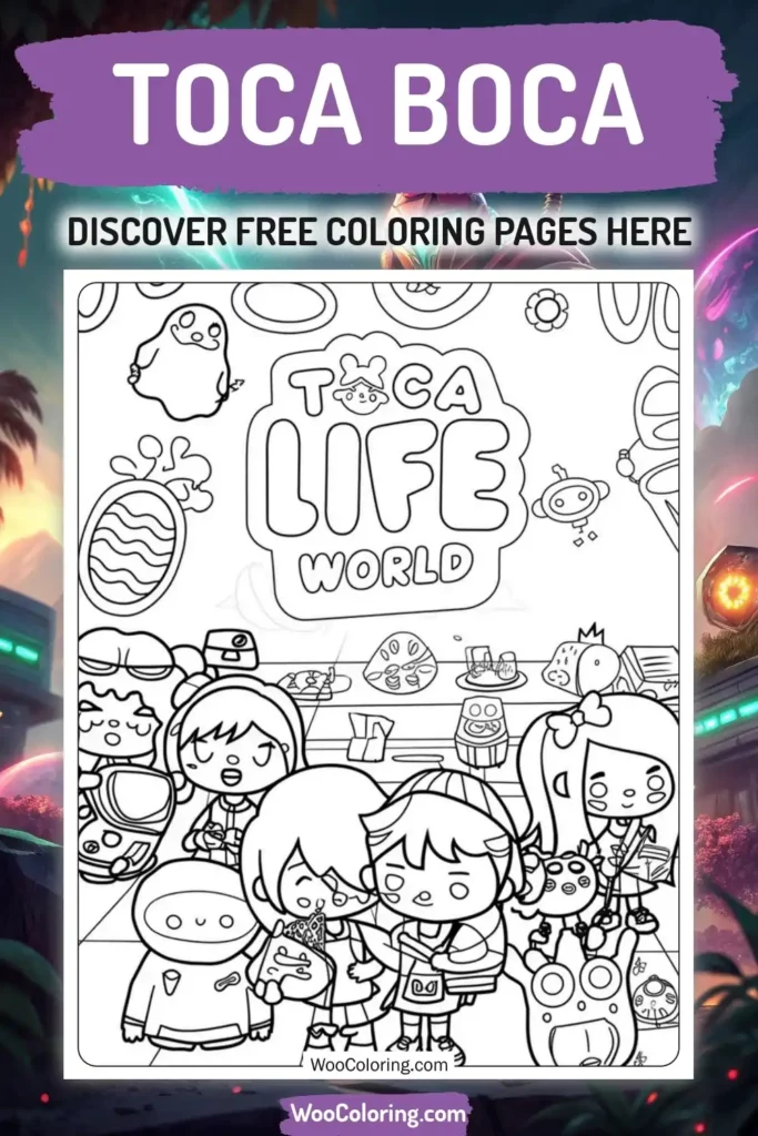 Toca Boca coloring pages designs from video game