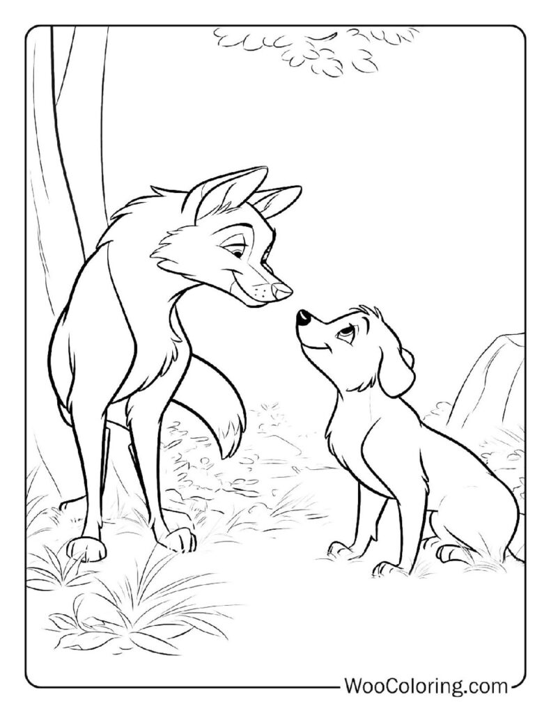 Tod and Copper Reflect Coloring In For Kids