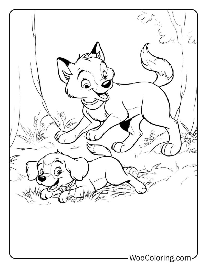 Tod and Copper as Pups