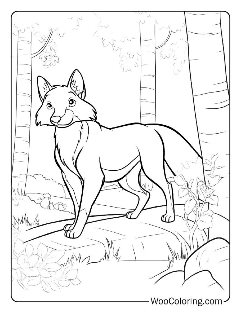 Tod and Vixey's Daytime Life Coloring Page