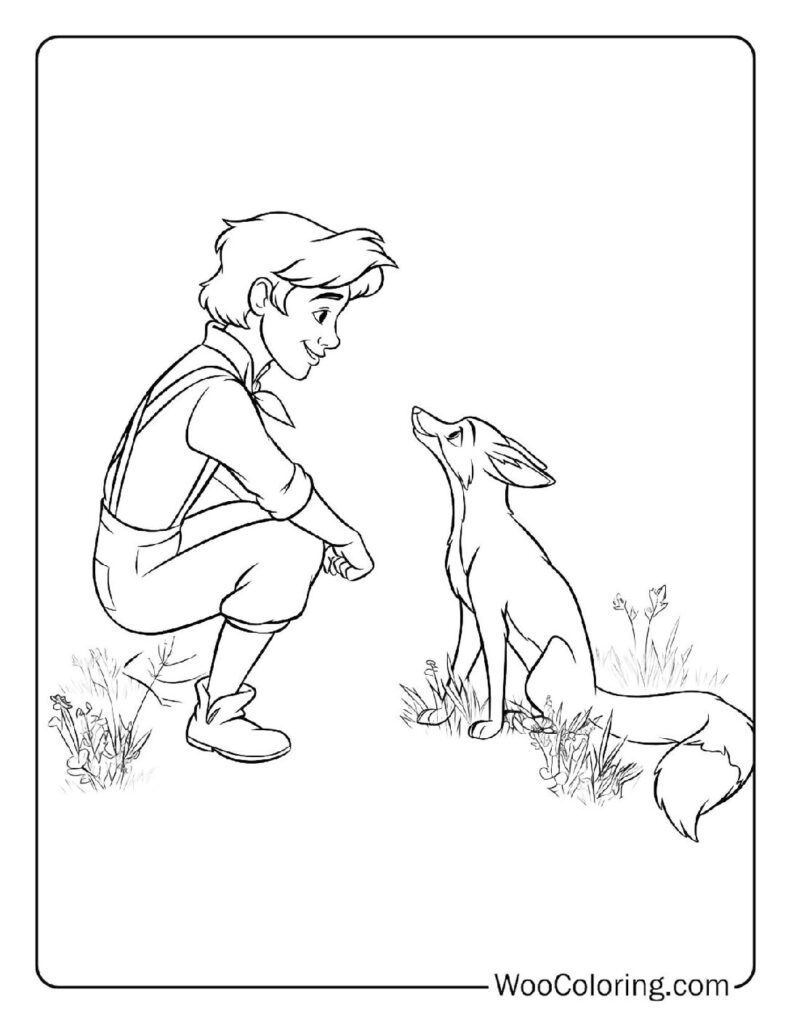 Tod's Daytime Departure Coloring Sheet