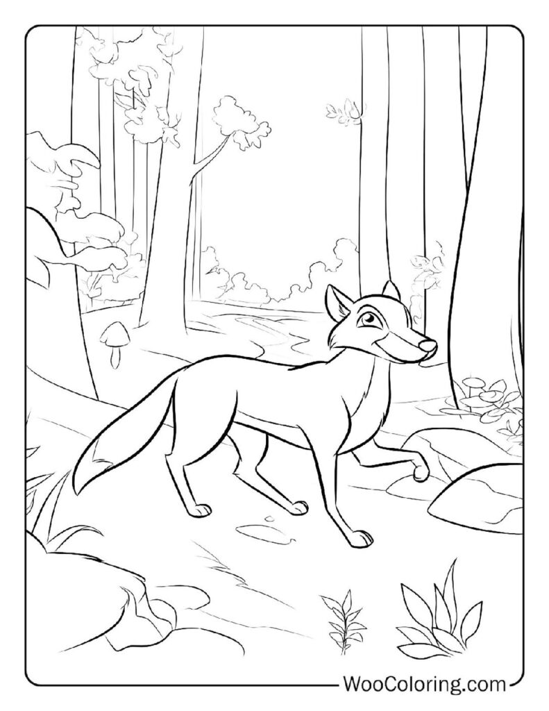 Tod's Forest Exploration To Color