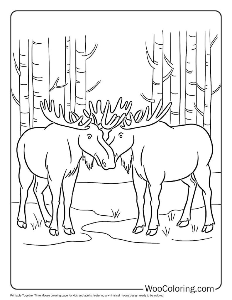 100  Moose coloring pages  Free PDF To Print  - 29