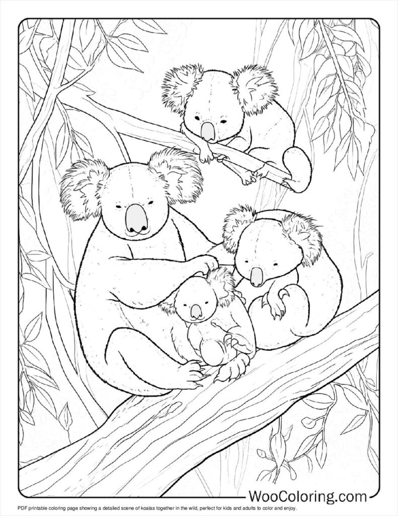 100  Koala coloring pages  Free PDF To Print  - 21