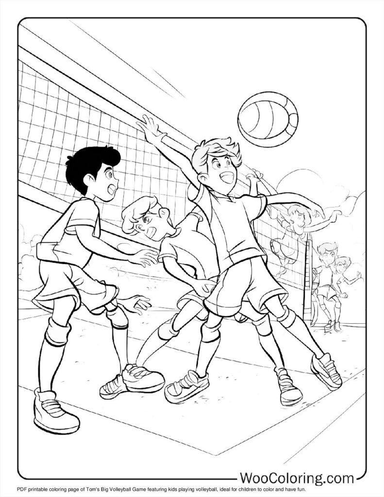 100  Volleyball coloring pages  Free PDF To Print  - 70