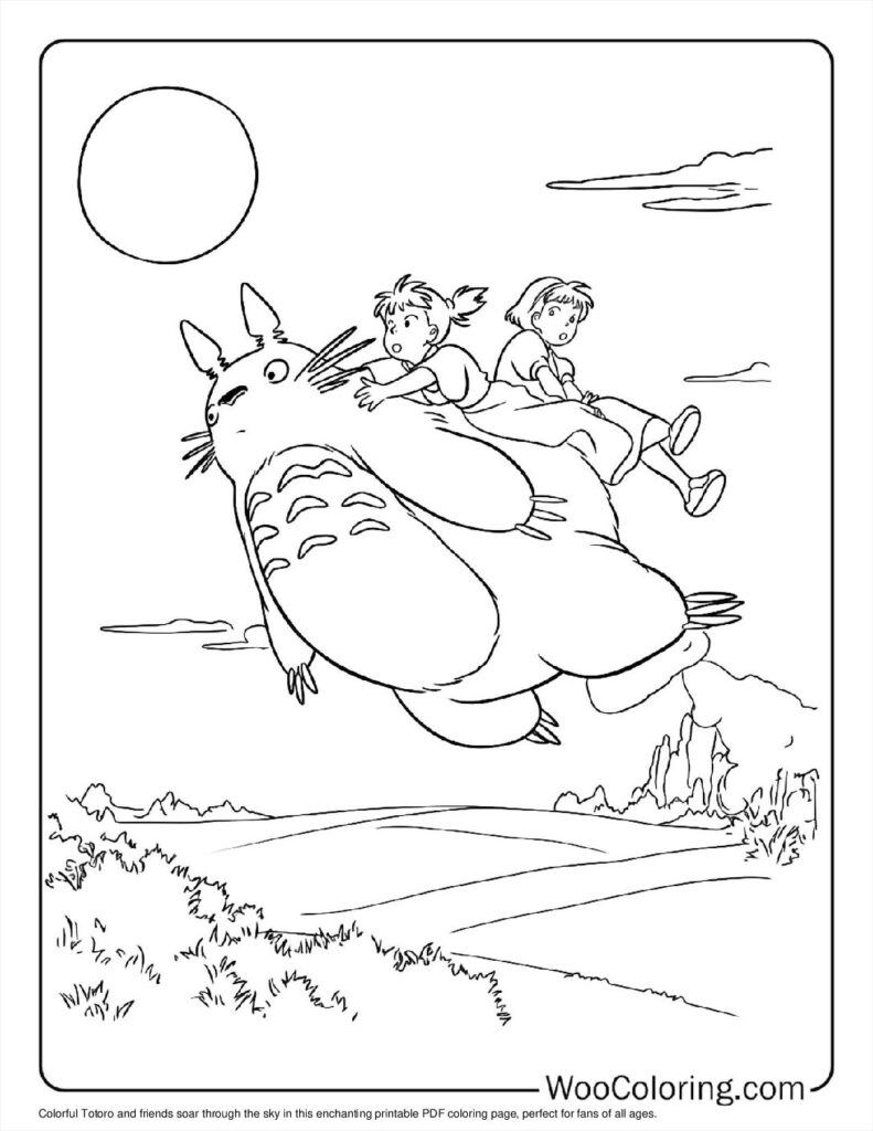 100  Totoro coloring pages  Free PDF To Print  - 61