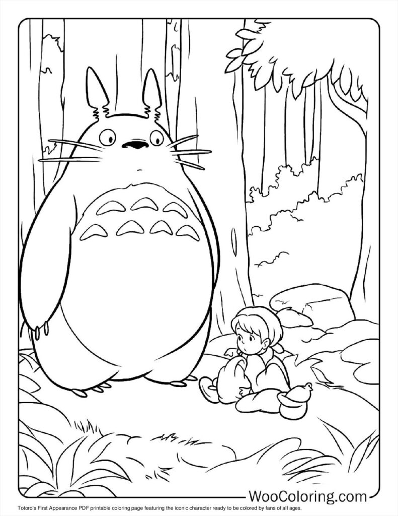 100  Totoro coloring pages  Free PDF To Print  - 98