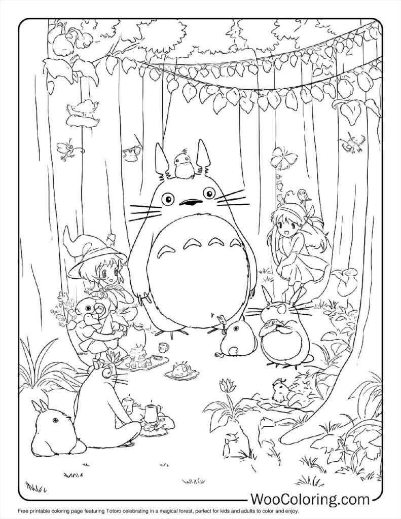 100  Totoro coloring pages  Free PDF To Print  - 85