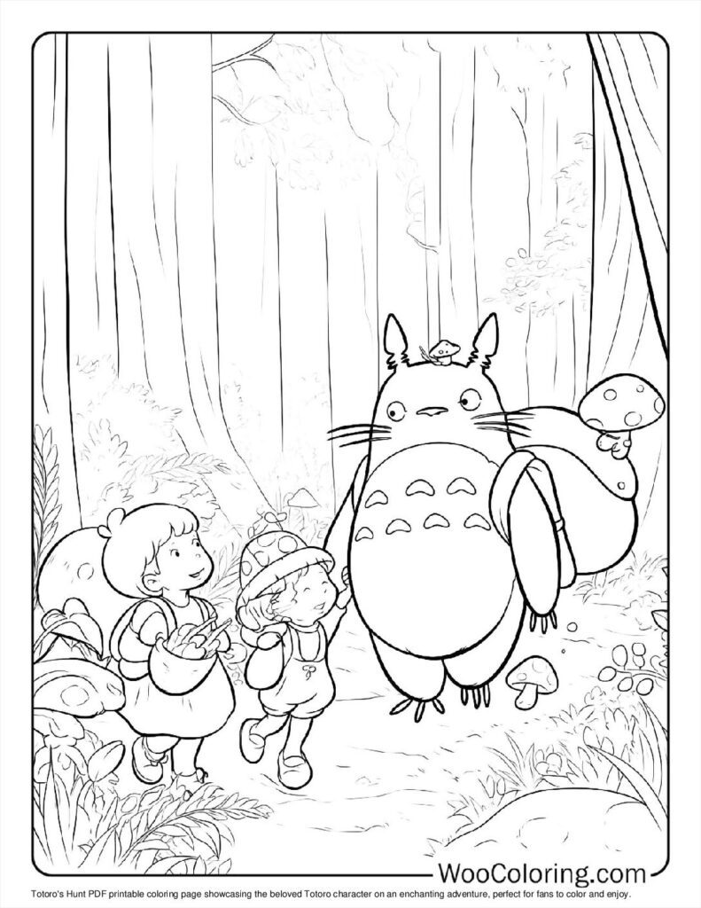 100  Totoro coloring pages  Free PDF To Print  - 30