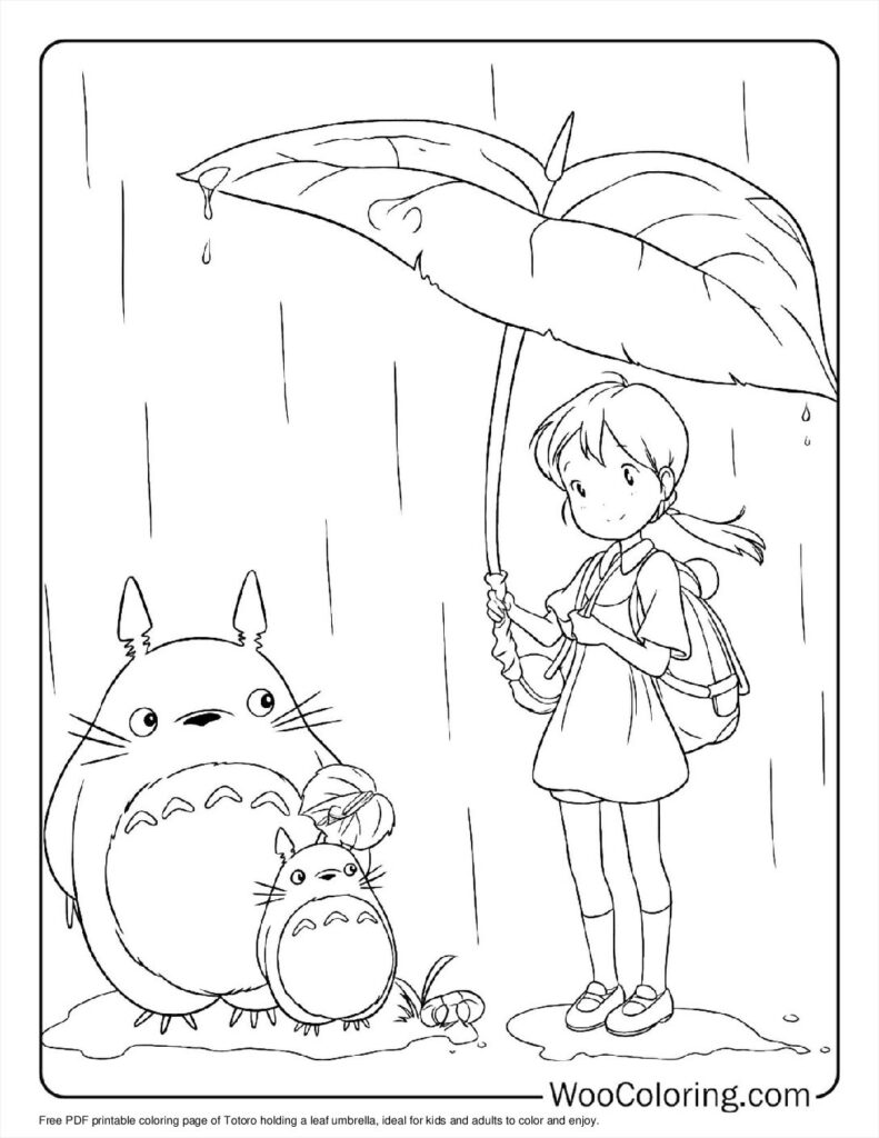 100  Totoro coloring pages  Free PDF To Print  - 24