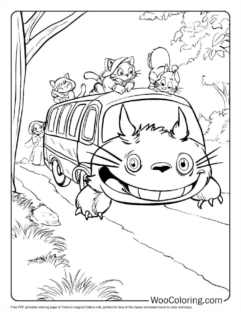 100  Totoro coloring pages  Free PDF To Print  - 23