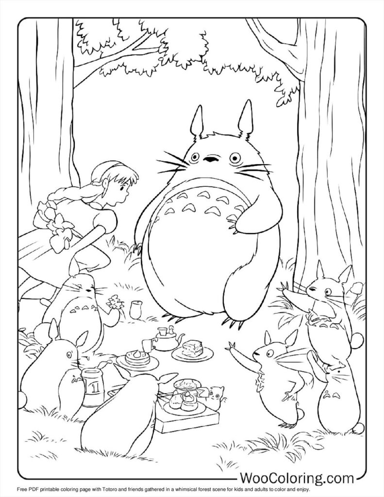 100  Totoro coloring pages  Free PDF To Print  - 15