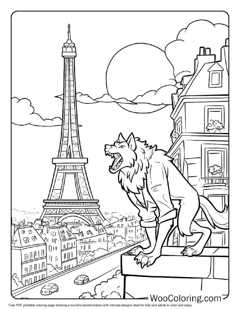 100  Werewolf coloring pages  Free PDF To Print  - 76