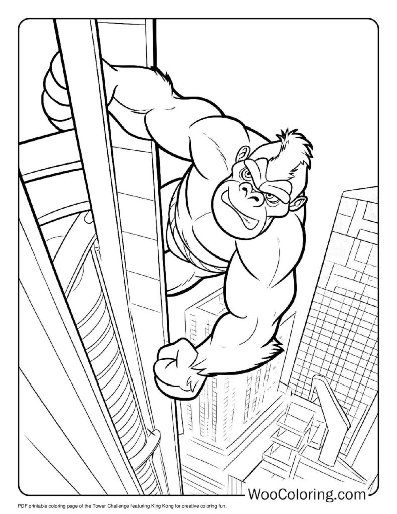100  King Kong coloring pages  Free PDF To Print  - 89
