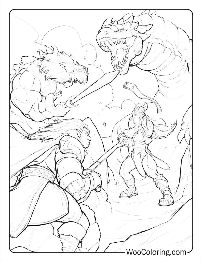 100 Dungeons Dragons coloring pages Free PDF To Print - 22
