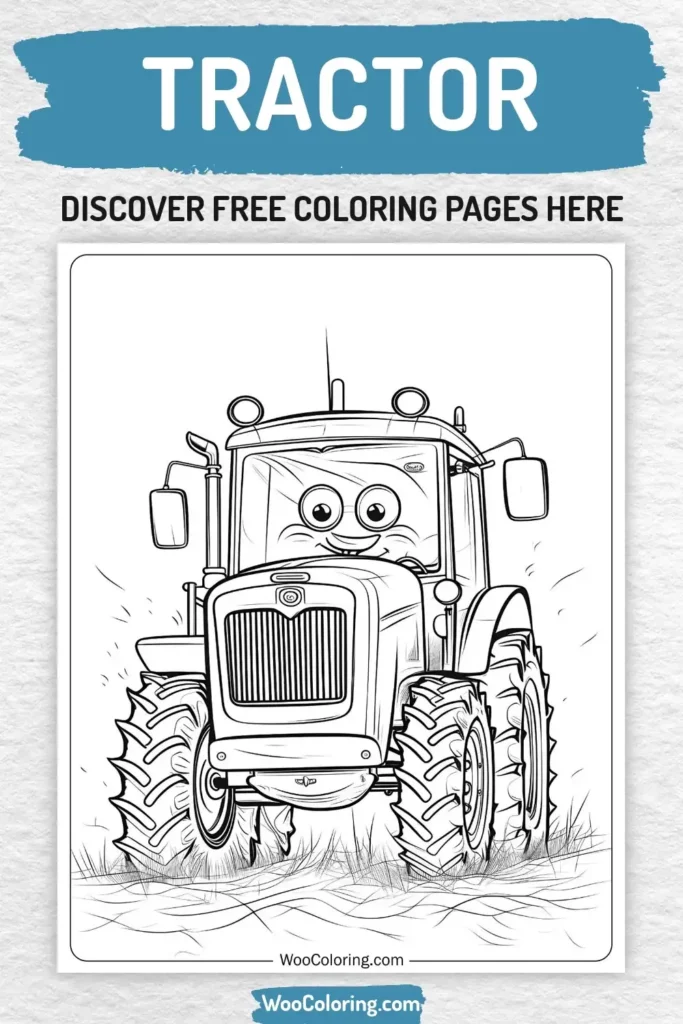 Tractor coloring pages designs for boys