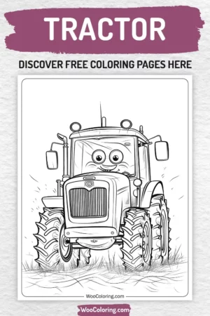 Tractor coloring pages designs for kids