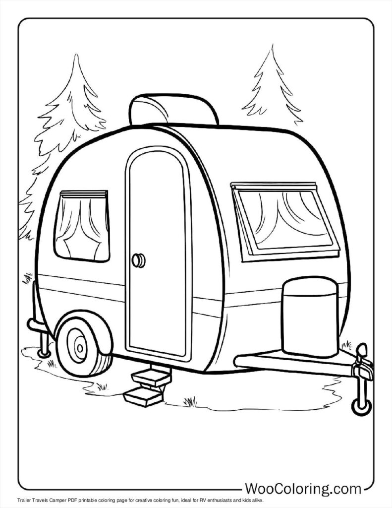 100  Camper   RV coloring pages  Free PDF To Print  - 68