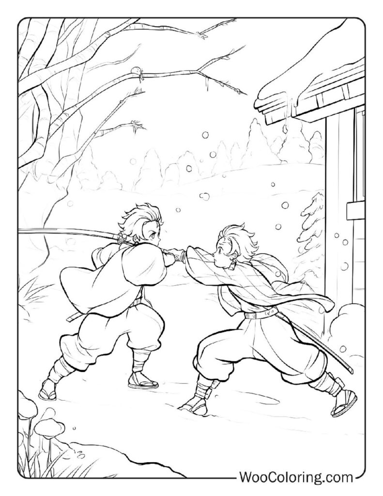 100  Demon Slayer coloring pages  Free PDF To Print  - 5