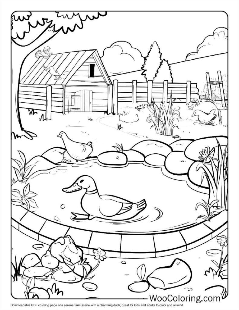 100  Duck coloring pages  Free PDF To Print  - 87