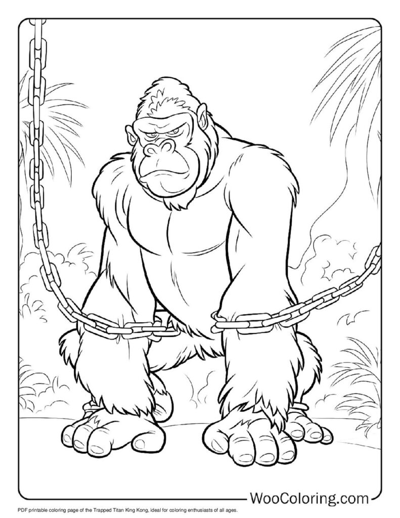 100  King Kong coloring pages  Free PDF To Print  - 23