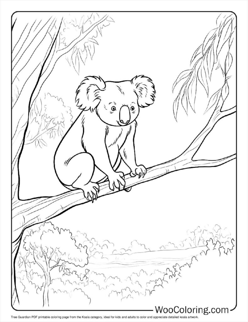 100  Koala coloring pages  Free PDF To Print  - 55